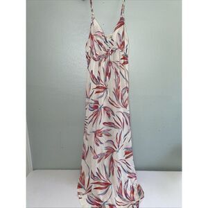 Naked Princess Empire Waist Strappy Slip Dress White Colorful‎ Midi Sz M
